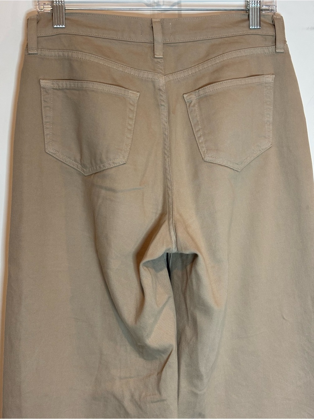 L'Agence Alicent High Rise Wide Leg Pale Khaki Tan Jeans 27 - Picture 6 of 9